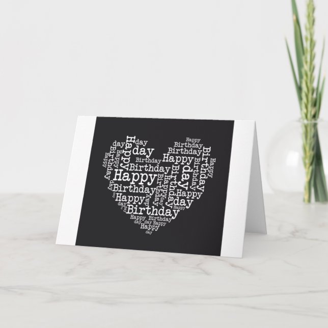 Carte Happy birthday design (Devant)