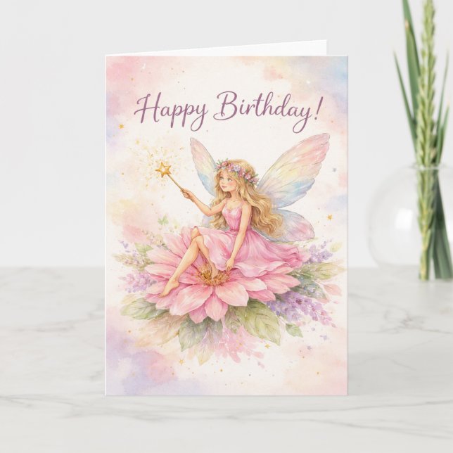 Carte Happy Birthday - Fairy (Devant)