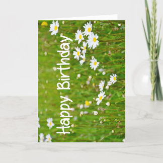 Carte Happy Birthday flower card Daisy