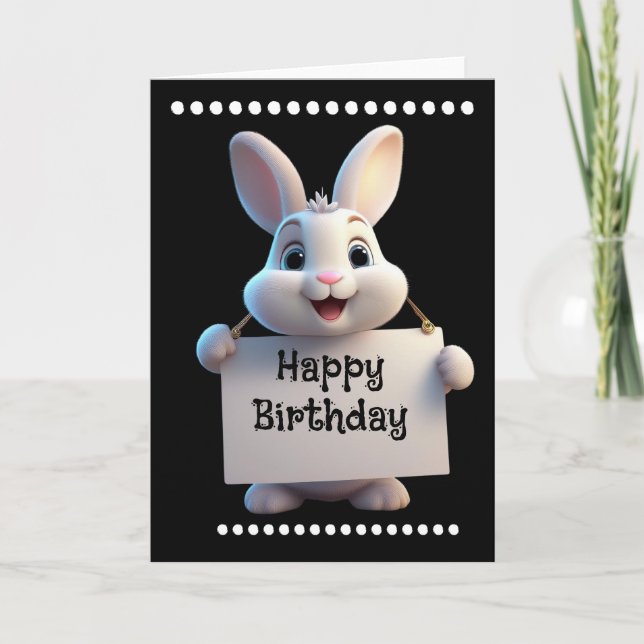 Carte HAPPY BIRTHDAY Folded Greeting Card (Devant)