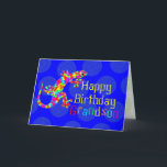 Carte Happy Birthday for Boys<br><div class="desc">It's a rainbow salamander! Sidney is a fun fanciful rendition design. Boys will love this colorful amphibian. To personalize this card add name to front and inside verse may be modified in template. Card may be used for any occasion or just to say hi! Original art and design by Anura...</div>