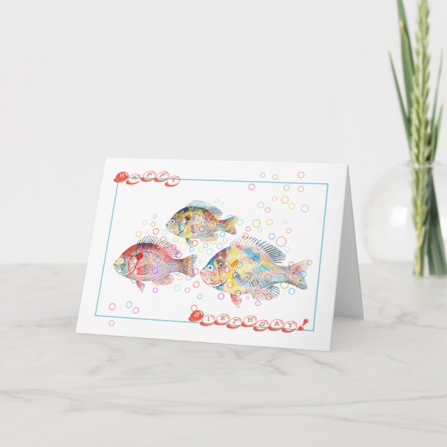 Carte Happy Birthday (from Colorful Carps) (Devant)