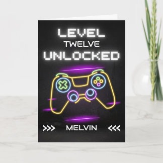 Carte Happy Birthday Gamer with Console