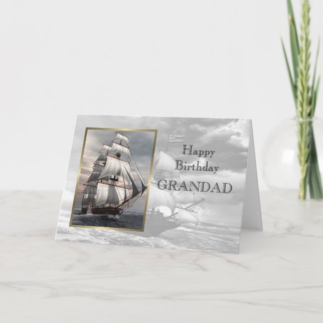 Carte Happy Birthday Grandad (Devant)