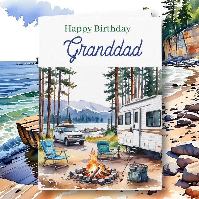 Carte Happy Birthday Granddad | Fishing Tackle Box (Créateur téléchargé)
