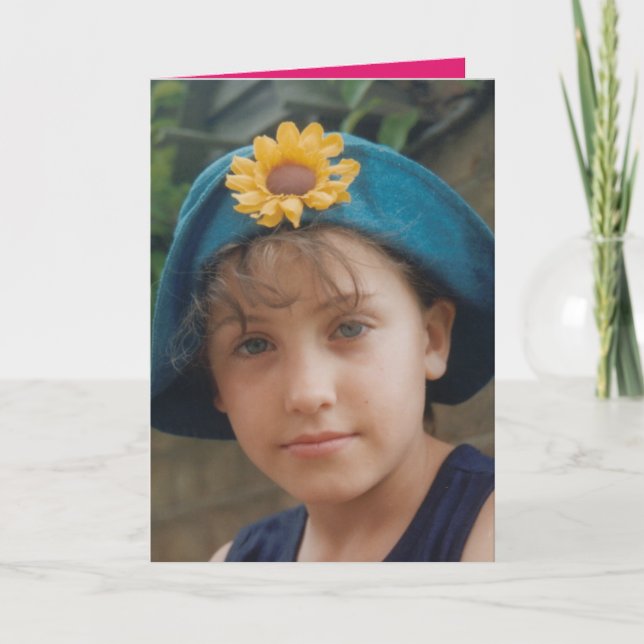 Carte Happy Birthday Granddaughter pink and purple photo (Devant)