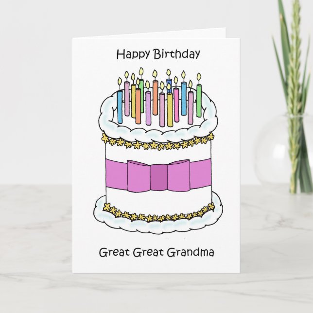 Carte Happy Birthday Great Great Grandma (Devant)