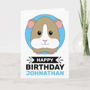 Carte Happy Birthday Hamster Personnalisé