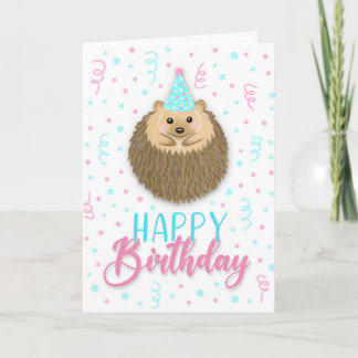 Carte Happy Birthday Hedgie