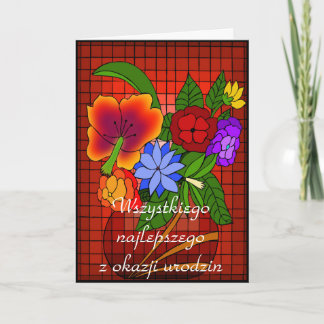 Carte Happy Birthday in Polish