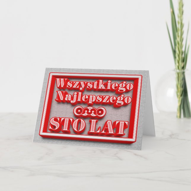 Carte Happy Birthday in Polish Card (Devant)