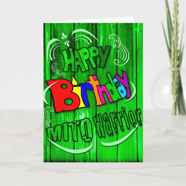 Carte Happy Birthday Mito Warrior (Devant)