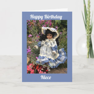 Carte Happy Birthday niece Black doll 3