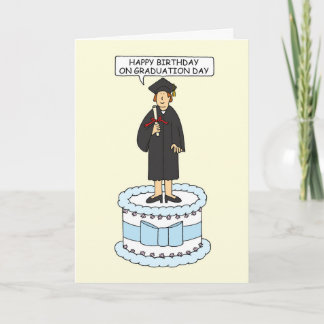 Carte Happy Birthday on Graduation Day for Her