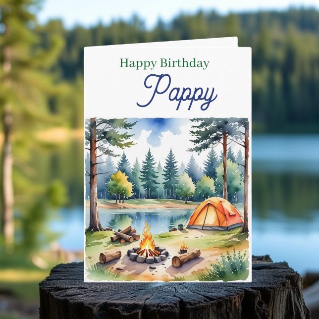 Carte Happy Birthday Pappy | Campsite Poem (Créateur téléchargé)
