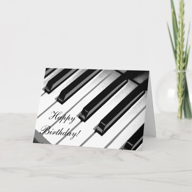 Carte Happy Birthday ! Piano Music Card (Devant)