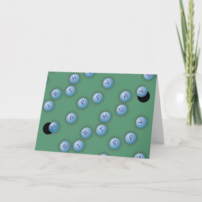 Carte Happy Birthday Ping Pong Design (Devant)