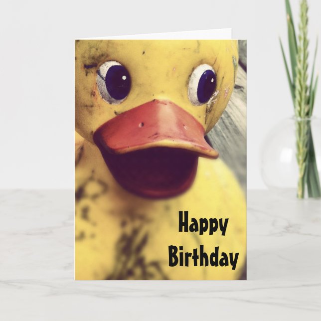 Carte Happy Birthday Rubber Ducky (Devant)