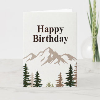 Carte Happy Birthday - simple outdoors