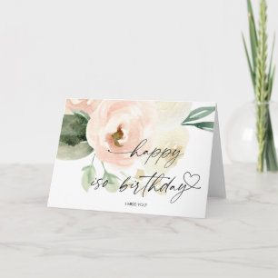 Carte Happy Birthday Socially Distant Coronavirus Blush