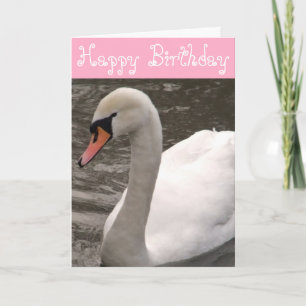 Carte Happy Birthday Swan Birthday