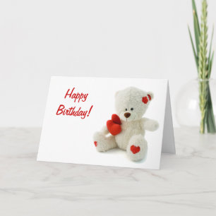 Carte Happy Birthday Teddy Bear Greeting Card