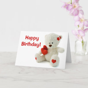 Carte Happy Birthday Teddy Bear Greeting Card