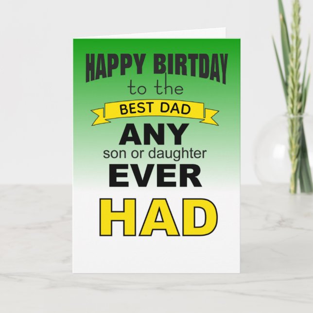 Carte Happy birthday wish to dad (Devant)