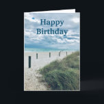 Carte Happy Birthday with Eleanor Roosevelt Quote<br><div class="desc">This is a photo I took at the beach in Fort Lauderdale  on a beautiful day.  
The birthday quote from Eleanor Roosevelt is meaningful because it emphasizes
the importance of true friends who leave everlasting memories as "footprints"
in our hearts.</div>