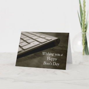 Carte Happy Boss's Day avec clavier et texte personnalis