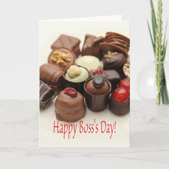 Carte Happy Boss's Day Chocolates (Devant)