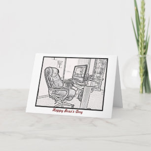 Carte Happy Boss's Day du personnel avec texte personnal