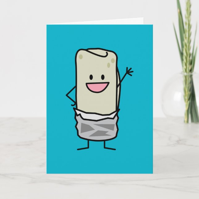 Carte Happy Burrito Waving Hello (Devant)