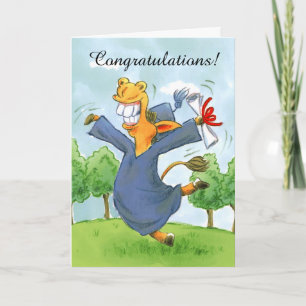 Carte Happy cheval casquette graduation personnalisable
