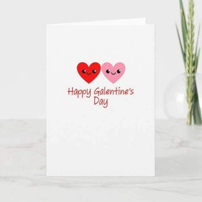 Carte Happy Cute Hearts Galentines Day Card (Devant)