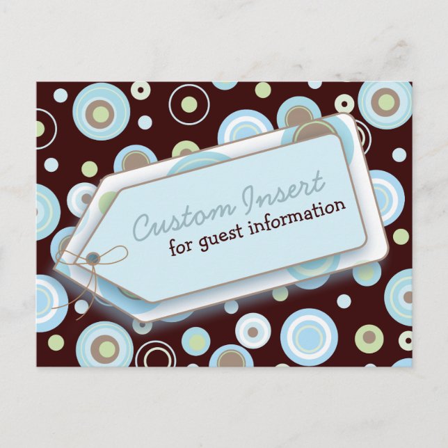 Carte Happy Dots Insert pour Invitations Baby show (Devant)