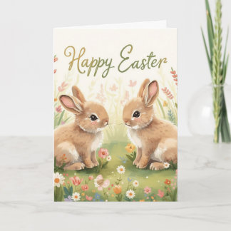 Carte Happy easter bunnies