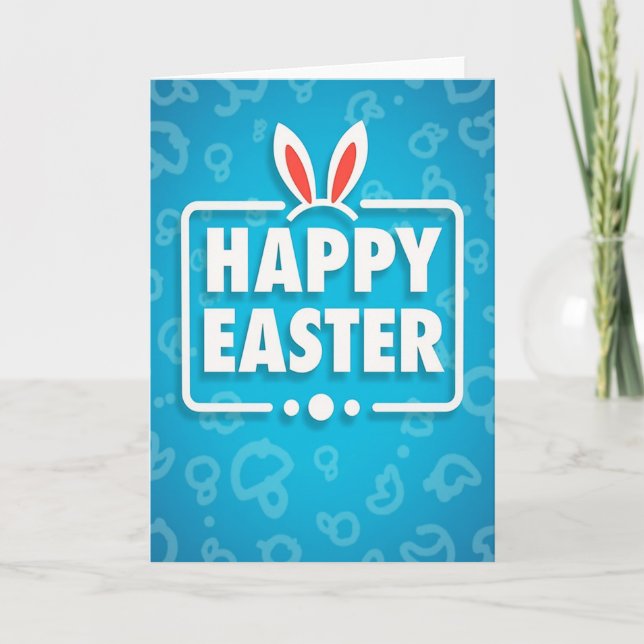 Carte Happy Easter Cute Bunny Card (Devant)
