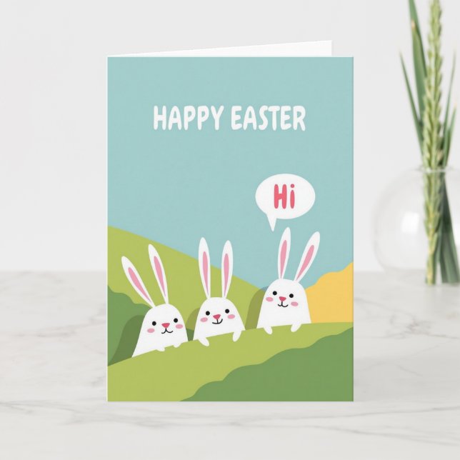 Carte Happy Easter Friends Scene Card (Devant)