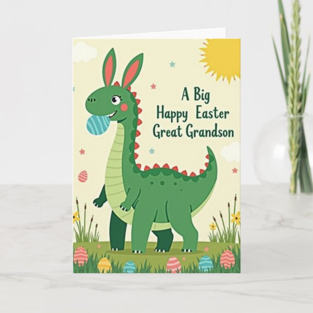 Carte Happy Easter Great Grandson Card (Devant)