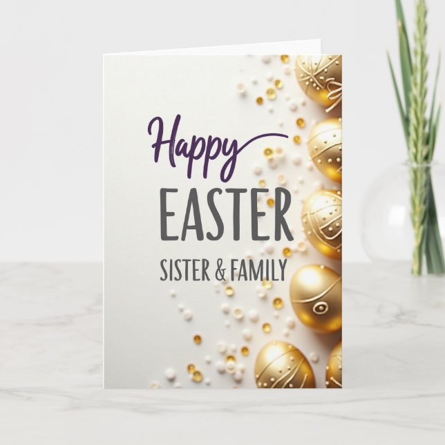 Carte Happy Easter Sister Family Card (Devant)