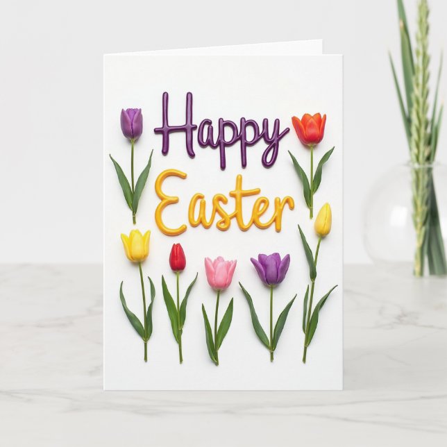 Carte Happy Easter Spring Flower Card (Devant)