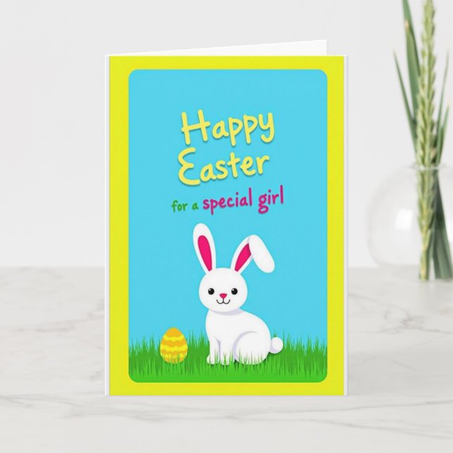 Carte Happy Easter Striped Egg Card (Devant)