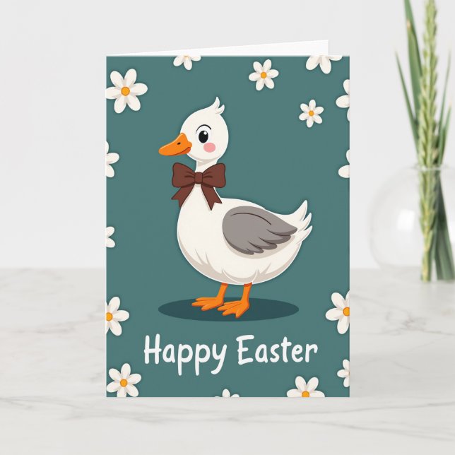 Carte Happy Easter Waterfowl Friend Card (Devant)