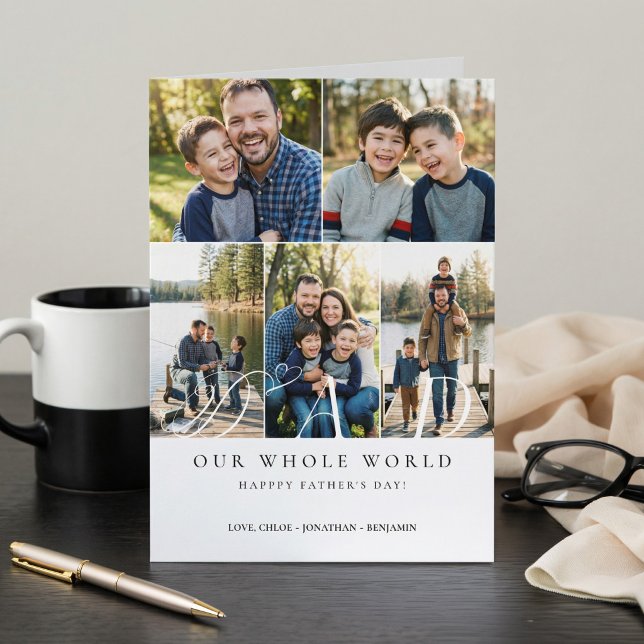 Carte Happy Father's Day Best Dad Ever Photo Collage (Happy Father's Day Best Dad Ever Photo Collage Card)