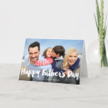 Carte Happy Father's Day Bold Brush Script Photo Card<br><div class="desc">Conçu par fat*fa*tin. Easy to customize with your own text,  photo image. For custom requests,  please contact fat*fa*tin directly. Custom charges apply.

—

https://www.zazzle.com/collections/mothers_and_fathers_day_collection-119865899856221553

—

www.zazzle.com/fat_fa_tin
www.zazzle.com/color_therapy
www.zazzle.com/fatfatin_blue_knot
www.zazzle.com/fatfatin_red_knot
www.zazzle.com/fatfatin_mini_me
www.zazzle.com/fatfatin_box
www.zazzle.com/fatfatin_design
www.zazzle.com/fatfatin_ink</div>