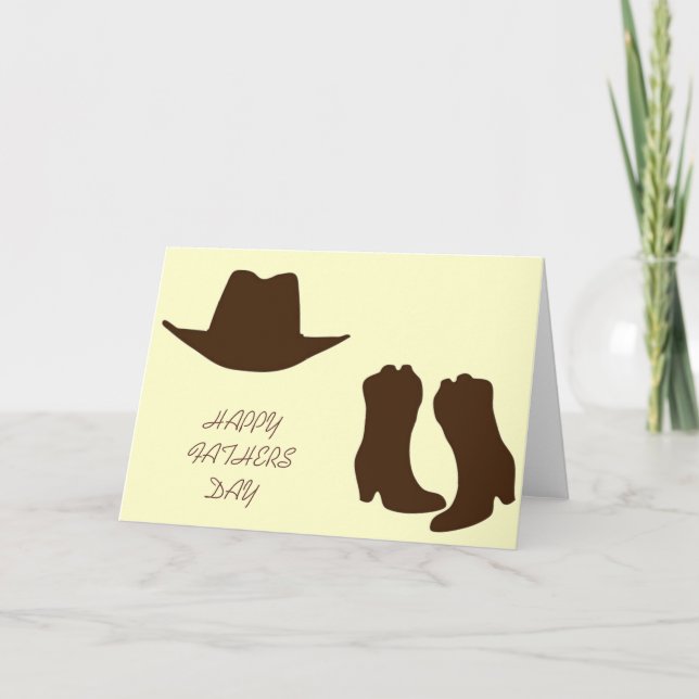 Carte Happy Fathers Day Cowboy Dad (Devant)