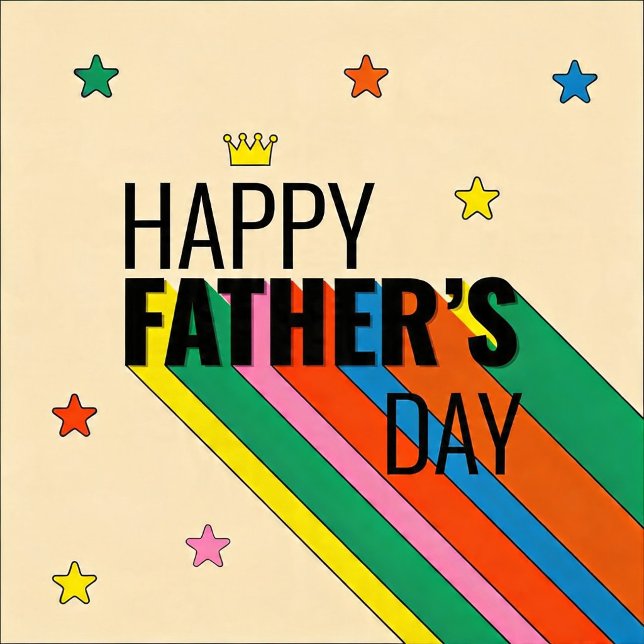 Carte Happy Father's Day Folded Greeting Card ("Happy Father's Day Design")