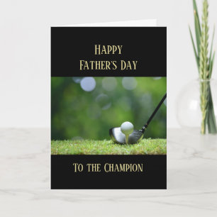 Carte Happy Father's Day Golf Golfing Golfer