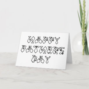 Carte Happy Fête des pères Necktie Font Lettres